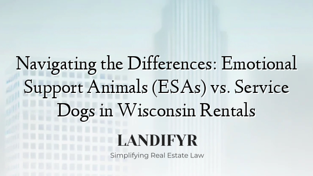 Navigating the Differences: Emotional Support Animals (ESAs) vs. Service Dogs in Wisconsin Rentals