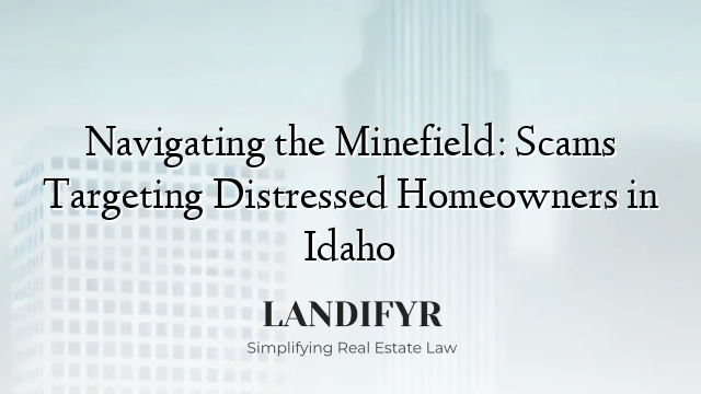 Navigating the Minefield: Scams Targeting Distressed Homeowners in Idaho