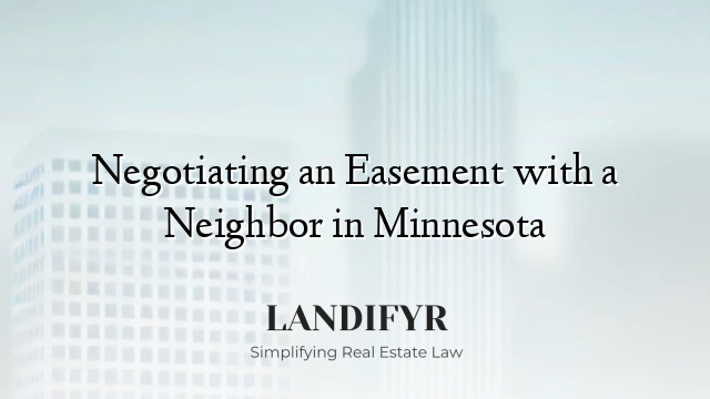 Negotiating an Easement with a Neighbor in Minnesota