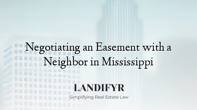 Negotiating an Easement with a Neighbor in Mississippi