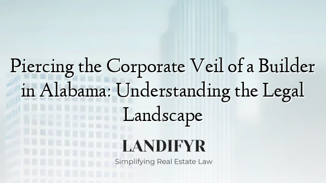 Piercing the Corporate Veil of a Builder in Alabama: Understanding the Legal Landscape