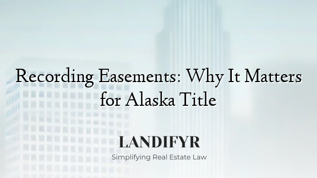 Recording Easements: Why It Matters for Alaska Title