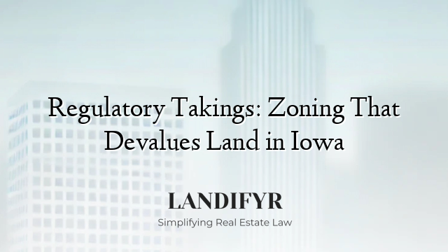 Regulatory Takings: Zoning That Devalues Land in Iowa