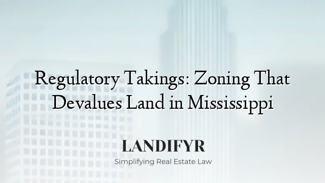 Regulatory Takings: Zoning That Devalues Land in Mississippi