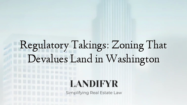 Regulatory Takings: Zoning That Devalues Land in Washington