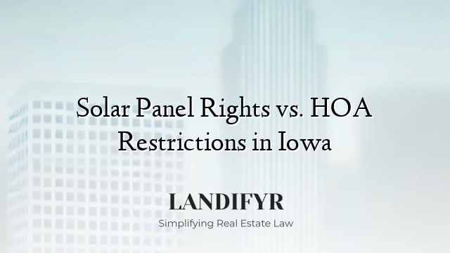 Solar Panel Rights vs. HOA Restrictions in Iowa