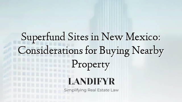 Superfund Sites in New Mexico: Considerations for Buying Nearby Property