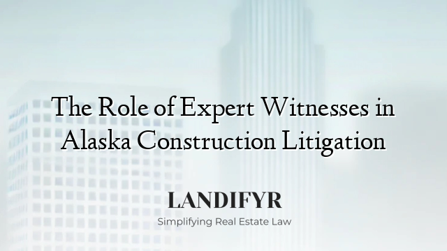 The Role of Expert Witnesses in Alaska Construction Litigation
