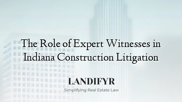 The Role of Expert Witnesses in Indiana Construction Litigation