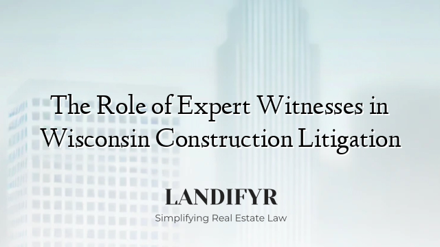 The Role of Expert Witnesses in Wisconsin Construction Litigation