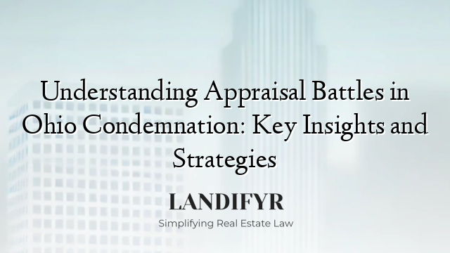 Understanding Appraisal Battles in Ohio Condemnation: Key Insights and Strategies