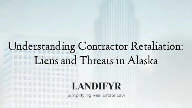 Understanding Contractor Retaliation: Liens and Threats in Alaska