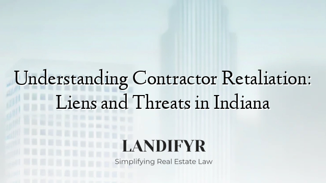 Understanding Contractor Retaliation: Liens and Threats in Indiana