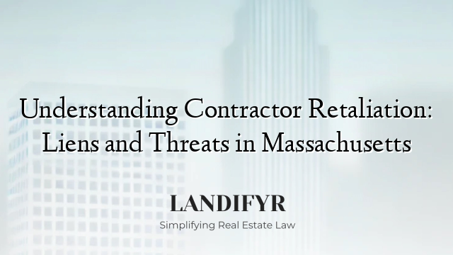 Understanding Contractor Retaliation: Liens and Threats in Massachusetts