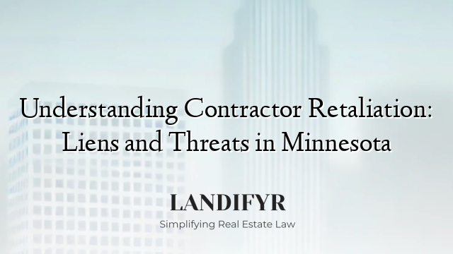 Understanding Contractor Retaliation: Liens and Threats in Minnesota