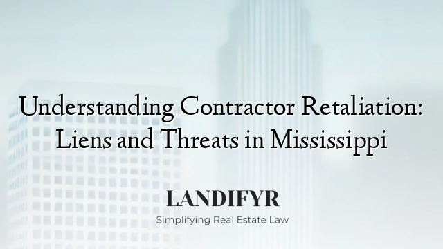 Understanding Contractor Retaliation: Liens and Threats in Mississippi