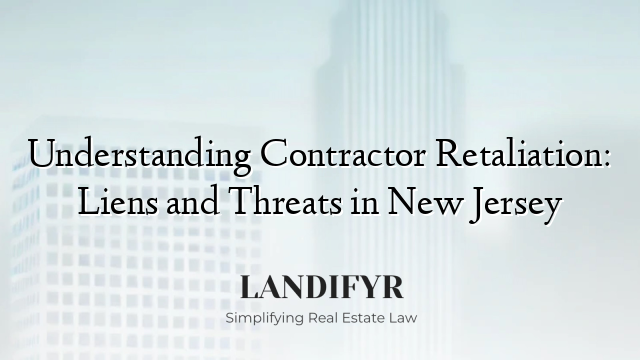 Understanding Contractor Retaliation: Liens and Threats in New Jersey