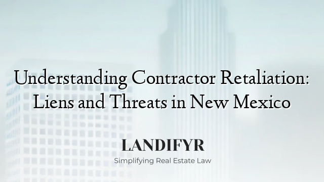 Understanding Contractor Retaliation: Liens and Threats in New Mexico