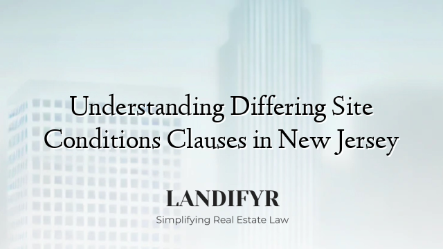 Understanding Differing Site Conditions Clauses in New Jersey