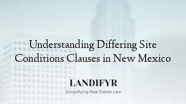 Understanding Differing Site Conditions Clauses in New Mexico