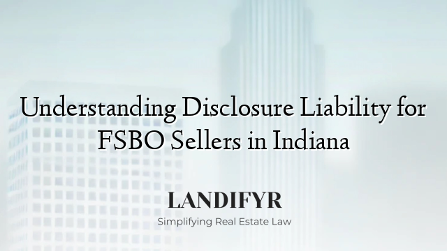 Understanding Disclosure Liability for FSBO Sellers in Indiana