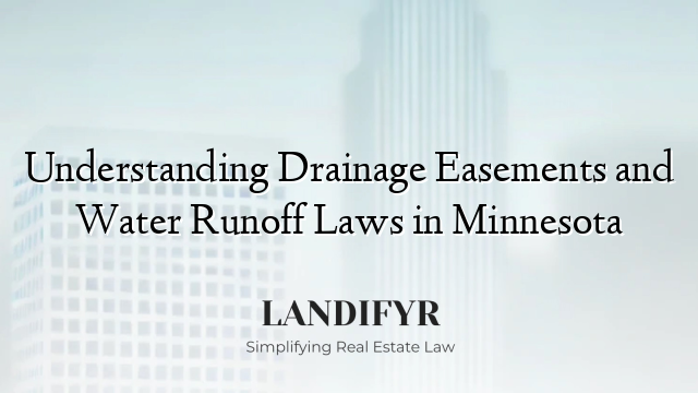 Understanding Drainage Easements and Water Runoff Laws in Minnesota