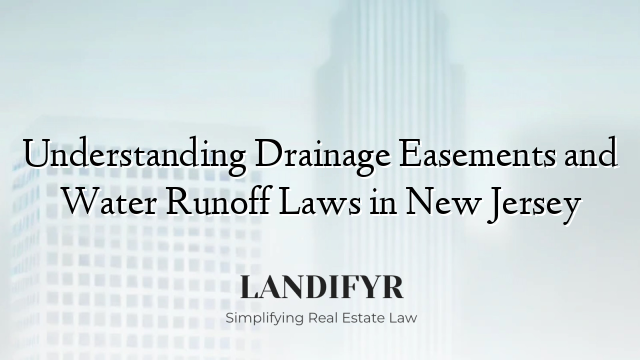 Understanding Drainage Easements and Water Runoff Laws in New Jersey