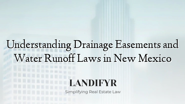 Understanding Drainage Easements and Water Runoff Laws in New Mexico