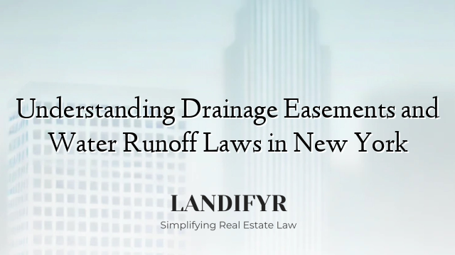Understanding Drainage Easements and Water Runoff Laws in New York