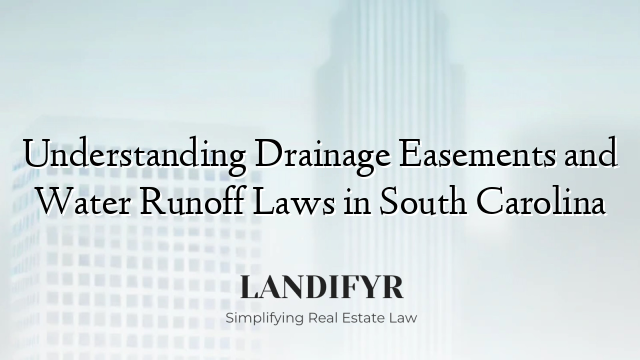 Understanding Drainage Easements and Water Runoff Laws in South Carolina