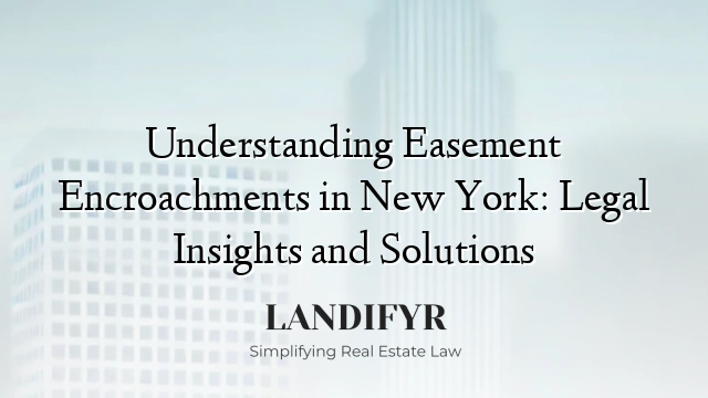 Understanding Easement Encroachments in New York: Legal Insights and Solutions