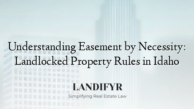 Understanding Easement by Necessity: Landlocked Property Rules in Idaho