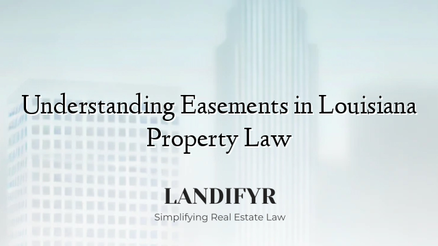 Understanding Easements in Louisiana Property Law