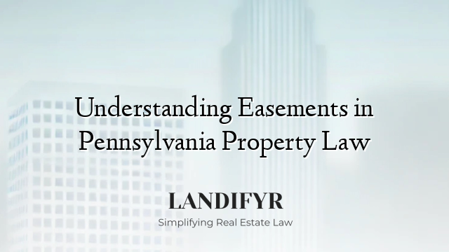 Understanding Easements in Pennsylvania Property Law