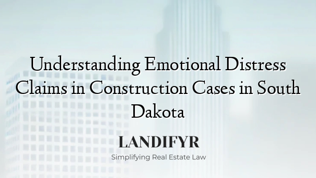 Understanding Emotional Distress Claims in Construction Cases in South Dakota