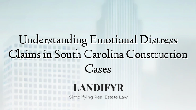 Understanding Emotional Distress Claims in South Carolina Construction Cases