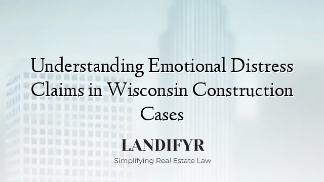 Understanding Emotional Distress Claims in Wisconsin Construction Cases