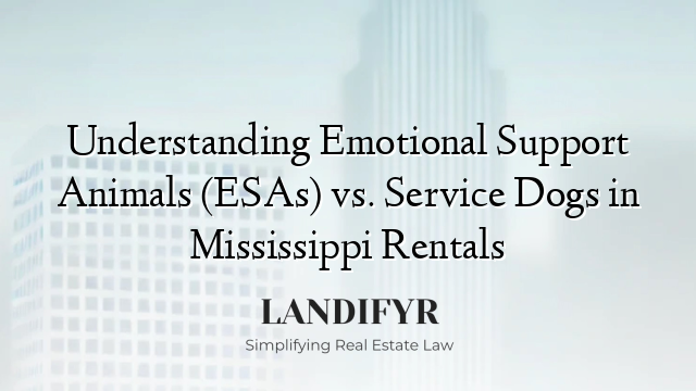 Understanding Emotional Support Animals (ESAs) vs. Service Dogs in Mississippi Rentals
