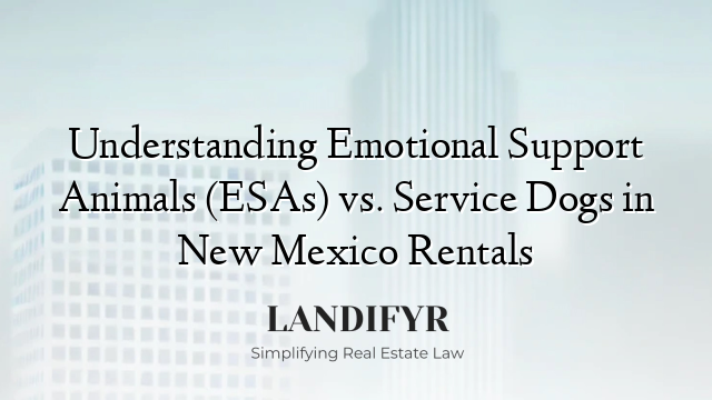 Understanding Emotional Support Animals (ESAs) vs. Service Dogs in New Mexico Rentals