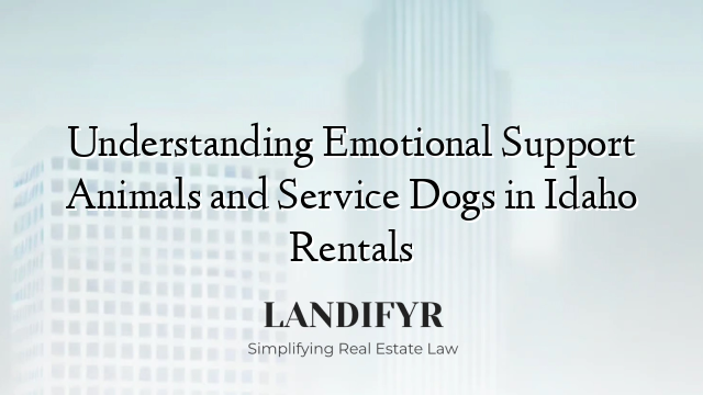 Understanding Emotional Support Animals and Service Dogs in Idaho Rentals