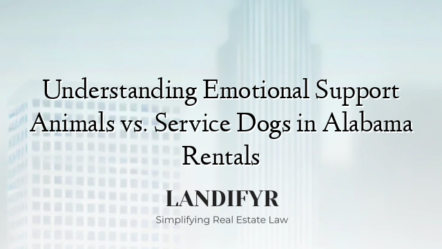 Understanding Emotional Support Animals vs. Service Dogs in Alabama Rentals