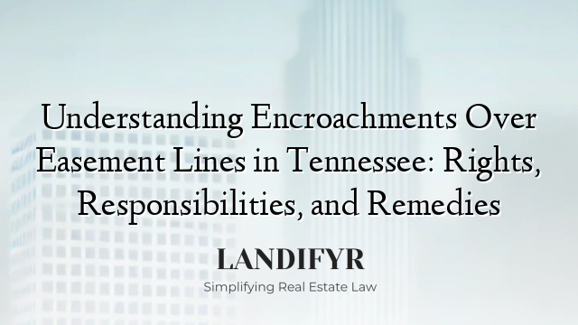 Understanding Encroachments Over Easement Lines in Tennessee: Rights, Responsibilities, and Remedies