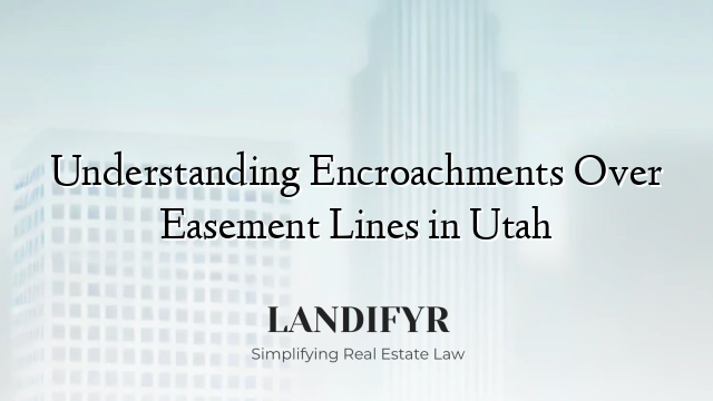 Understanding Encroachments Over Easement Lines in Utah