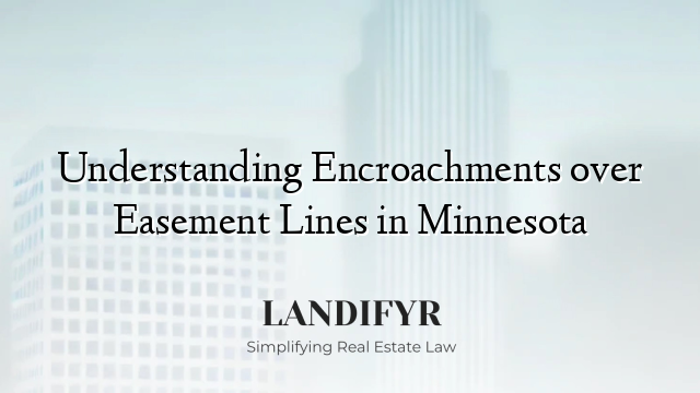 Understanding Encroachments over Easement Lines in Minnesota