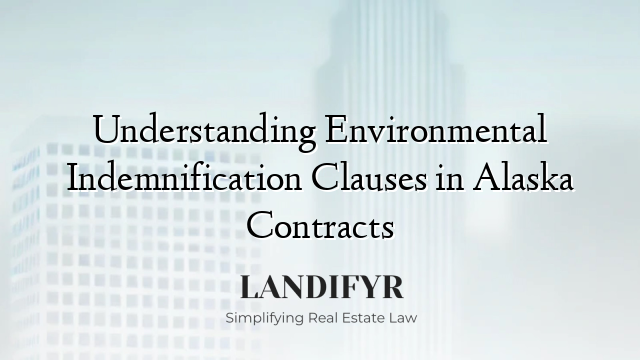 Understanding Environmental Indemnification Clauses in Alaska Contracts