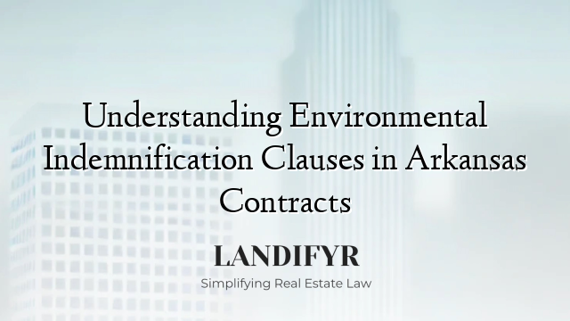 Understanding Environmental Indemnification Clauses in Arkansas Contracts