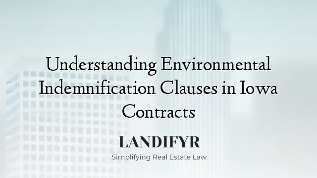 Understanding Environmental Indemnification Clauses in Iowa Contracts