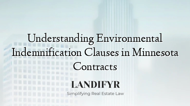 Understanding Environmental Indemnification Clauses in Minnesota Contracts