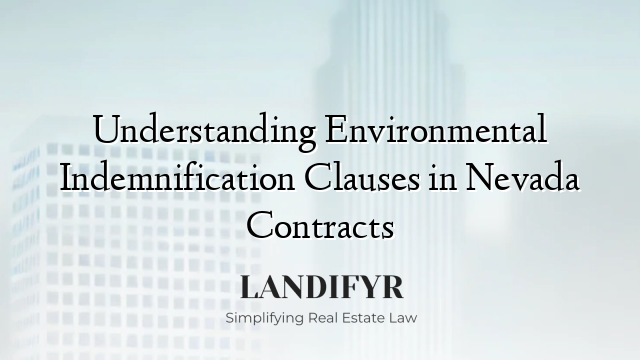 Understanding Environmental Indemnification Clauses in Nevada Contracts