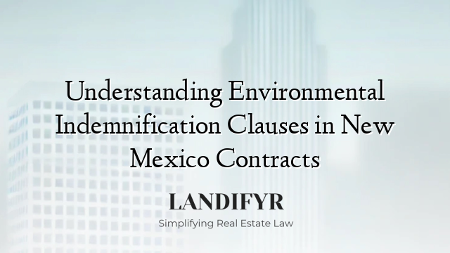 Understanding Environmental Indemnification Clauses in New Mexico Contracts